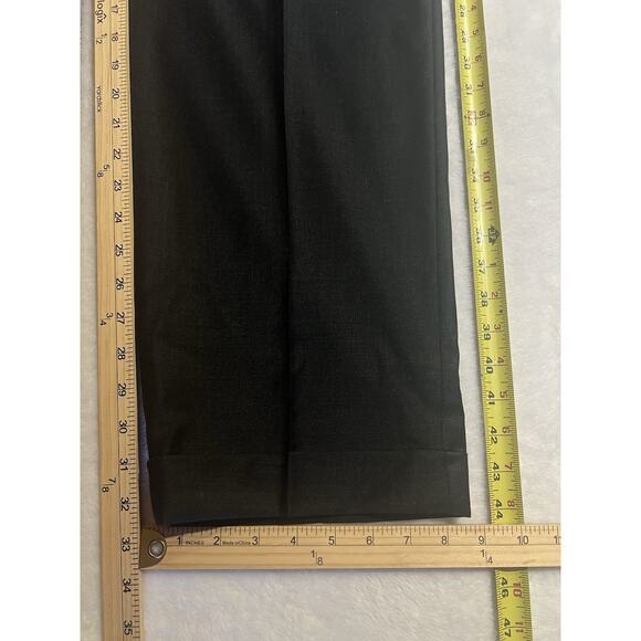 Hart Schaffner Marx 46L 40x33 Solid Dark Charcoal Gray Nailhead Quality Suit USA - Picture 15 of 16